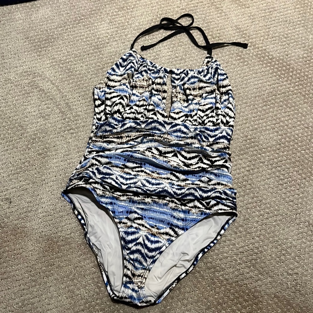 La Blanca flirty multi-color one piece bathing suit